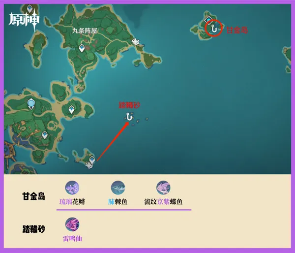 云原神钓鱼点攻略 云原神钓鱼点攻略