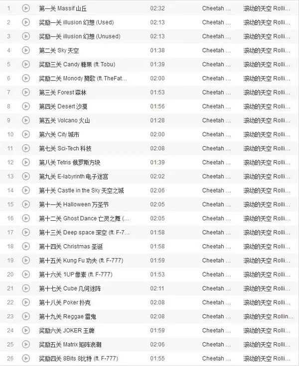 滚动的天空新版本官方音乐 滚动的天空新版本官方音乐