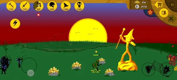 火柴人战争遗产3剑镰合空版竞技场攻略：