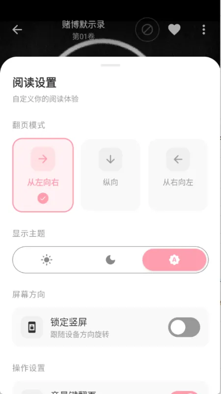 花火漫画怎么设置翻页模式：