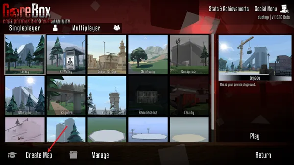 G沙盒仇恨超级版怎么自制地图？