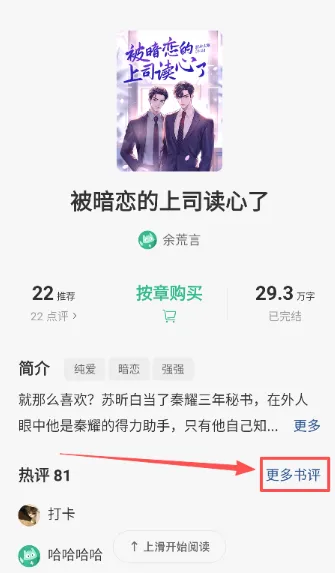 掌心雷小说app怎么查看书评