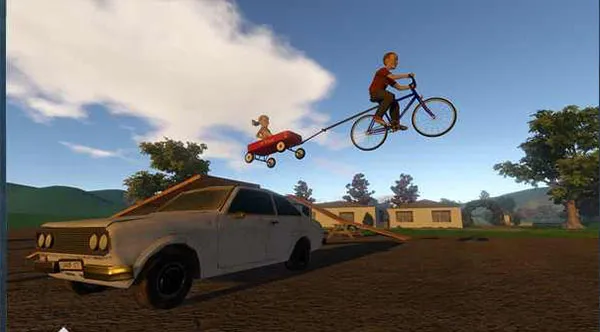 爸爸送儿子上学