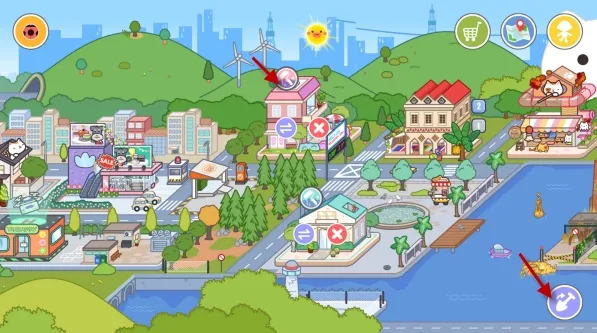 米加小镇世界游戏怎们装修房子