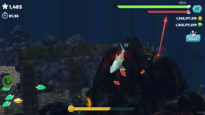 饥饿鲨进化内置菜单版新手玩法