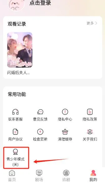 番柿免费漫剧无广告版怎么开启青少年模式