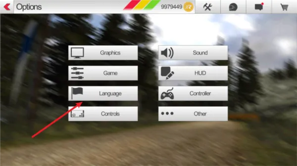 拉什拉力赛3怎么设置中文