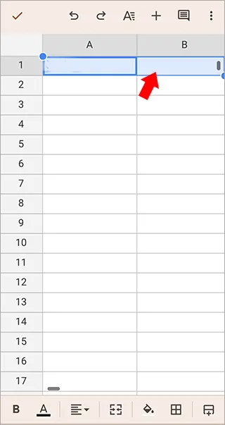 谷歌表格手机版怎么合并单元格