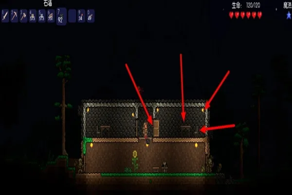 泰拉瑞亚1.4.5.4.2汉化版NPC住房建造全流程详解（手把手版）