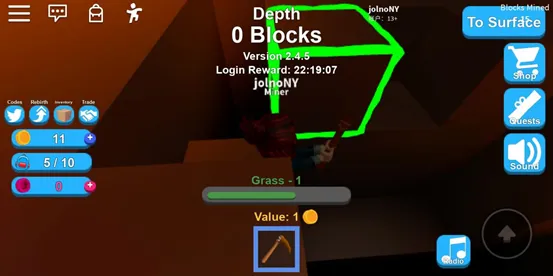 Roblox手机版模拟矿工攻略 Roblox手机版模拟矿工攻略
