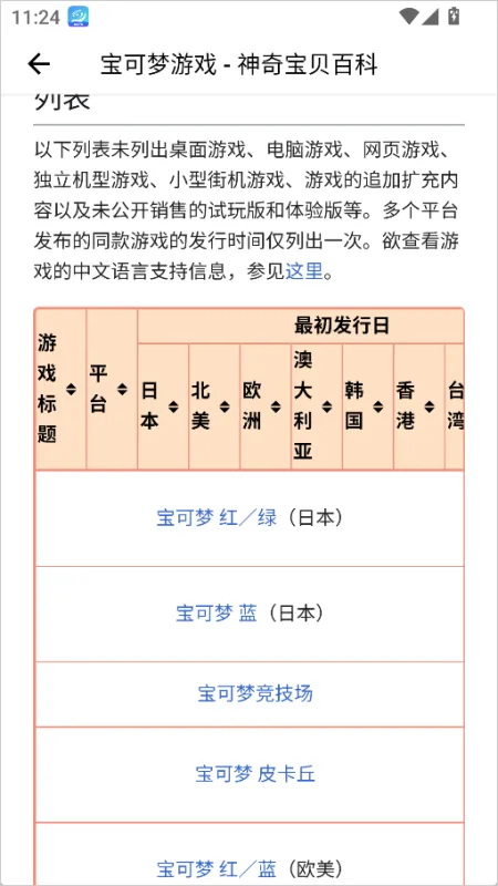 神奇宝贝图鉴官方版功能：