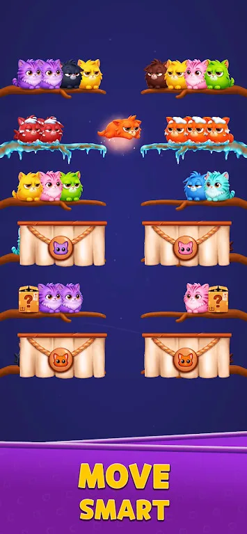 Kitten Jam Sort小猫果酱黑游戏截图5