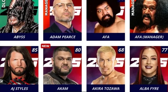 WWE2K25可选人物一览:群星璀璨,阵容空前 WWE2K25可选人物一览:群星璀璨,阵容空前