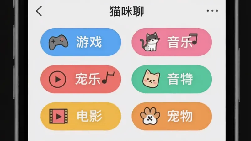 手机屏幕中展示