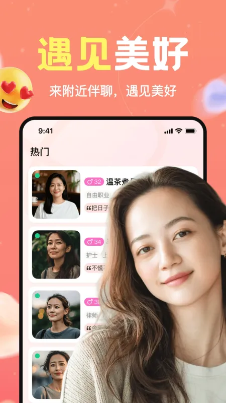 附近伴聊-同城交友聊天截图1