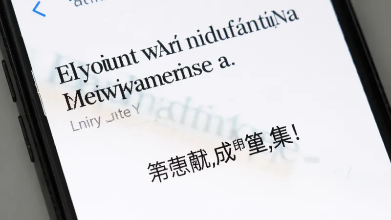 一张手机屏幕特写,展示英汉翻译官App的翻译结果界面,上方是英文原文,下方是中文翻译,字体清晰,背景为白色,界面风格简约,画质干净,无多余元素