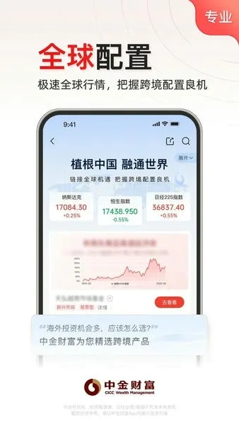 中金财富 安卓版 交易界面