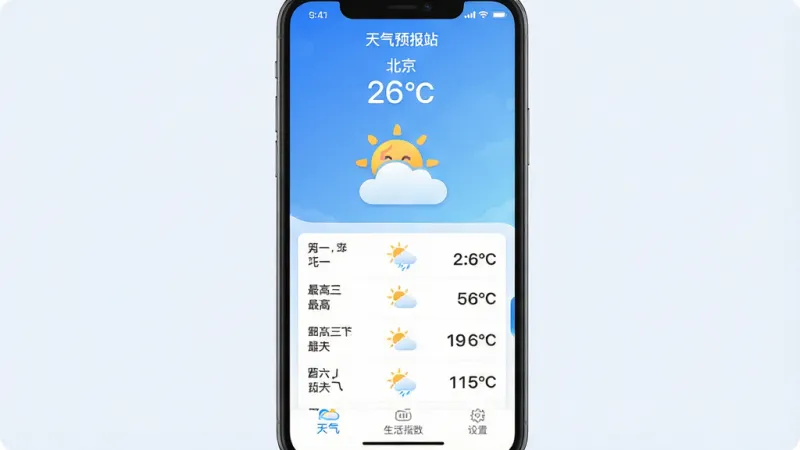 手机屏幕正中央显示一款名为
