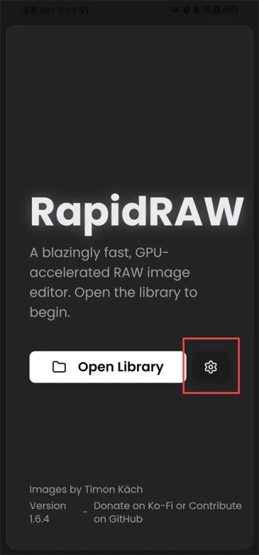 RapidRAW手机免费开源版怎么设置中文1
