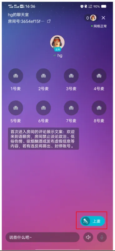 男岛 安卓版 语音聊天室 界面截图