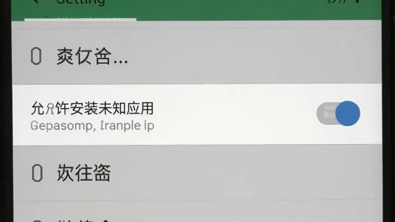 一张展示手机设置界面的图片,界面中高亮显示了