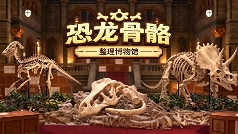 恐龙骨骼:整理博物馆 恐龙骨骼:整理博物馆