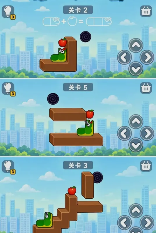 蛇蛇吃不停-休闲闯关游戏截图1