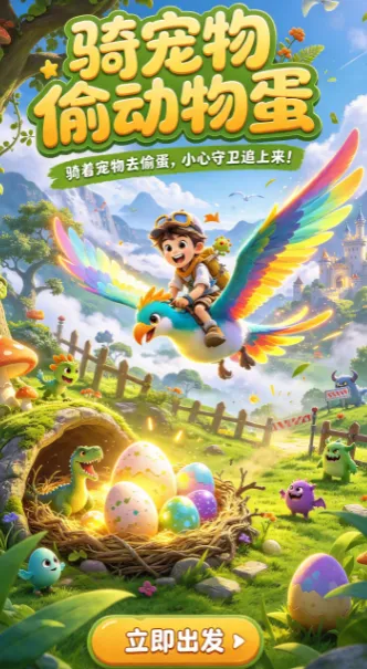 骑宠物偷动物蛋