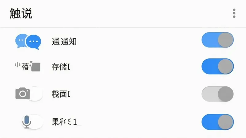 一张手机应用安装权限设置的示意图,画面展示安卓系统中
