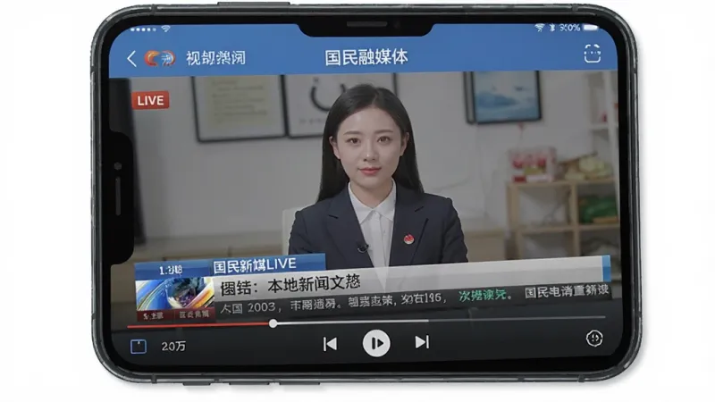 一张展示视频直播功能的手机界面图片,画面中