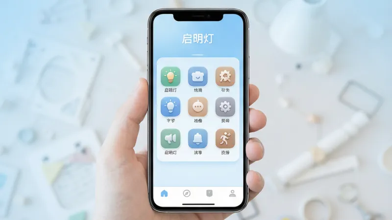 一张手机应用界面展示图,画面中央是名为