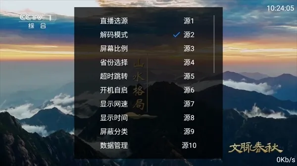播放设置面板截图