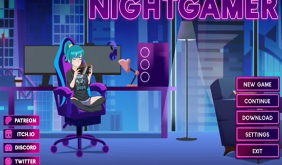 网瘾少女NIGHTGAMER主界面 游戏主视觉图