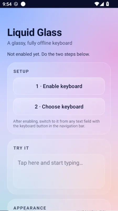 Liquid Glass Keyboard（液态玻璃键盘）截图1
