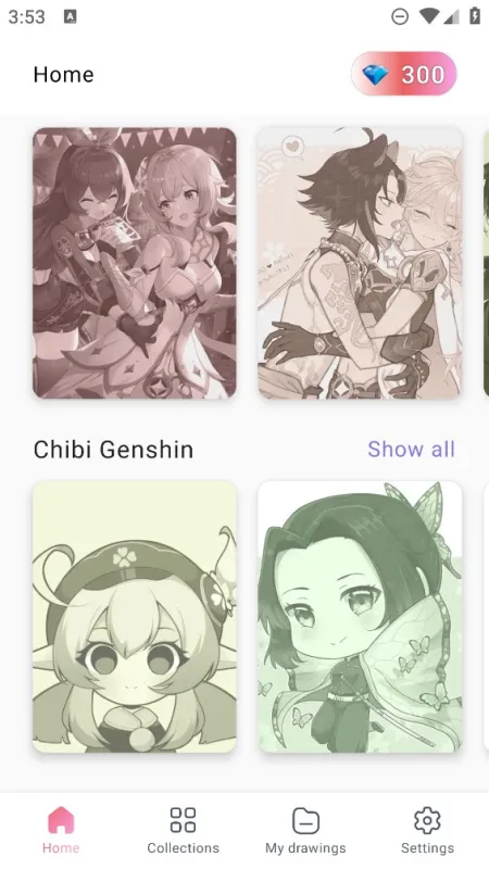 原神上色工具app官方版Coloring by Genshin Impact截图2